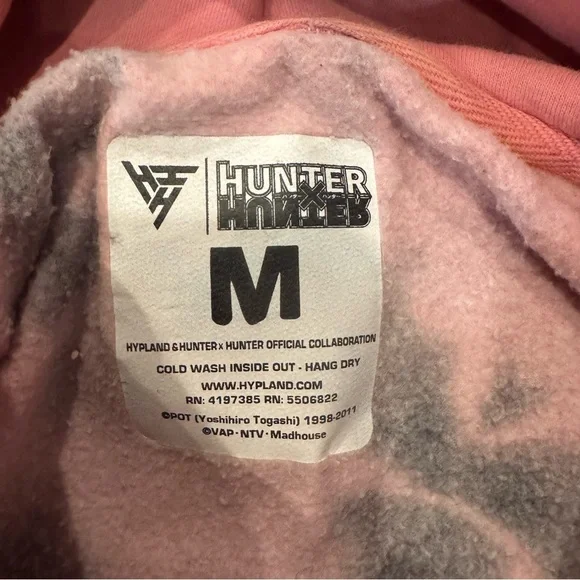Hypland Hunter x Hunter Pink And Black Hisoka Spade Hoodie - Medium - Picture 4 of 6